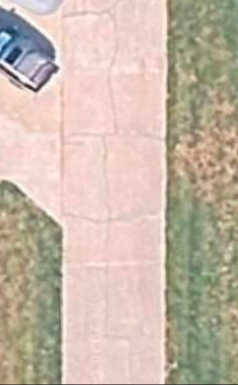 cracked customer driveway